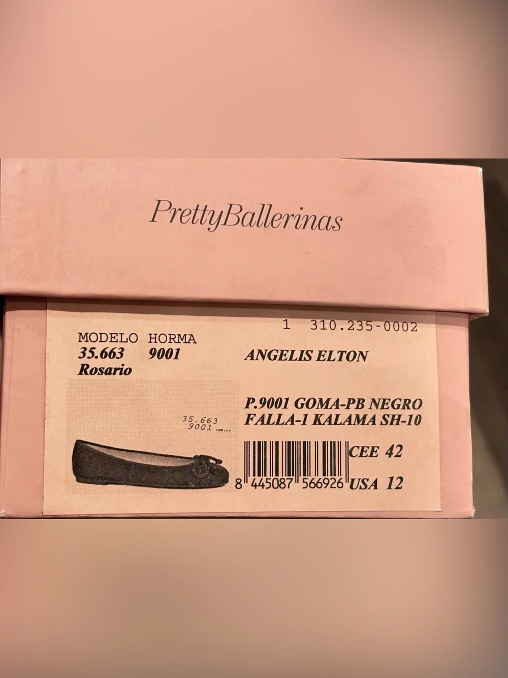 NIB Pretty Ballerinas Rosario Suede Ballerina Flats Orange/burnt Oxide Size 12